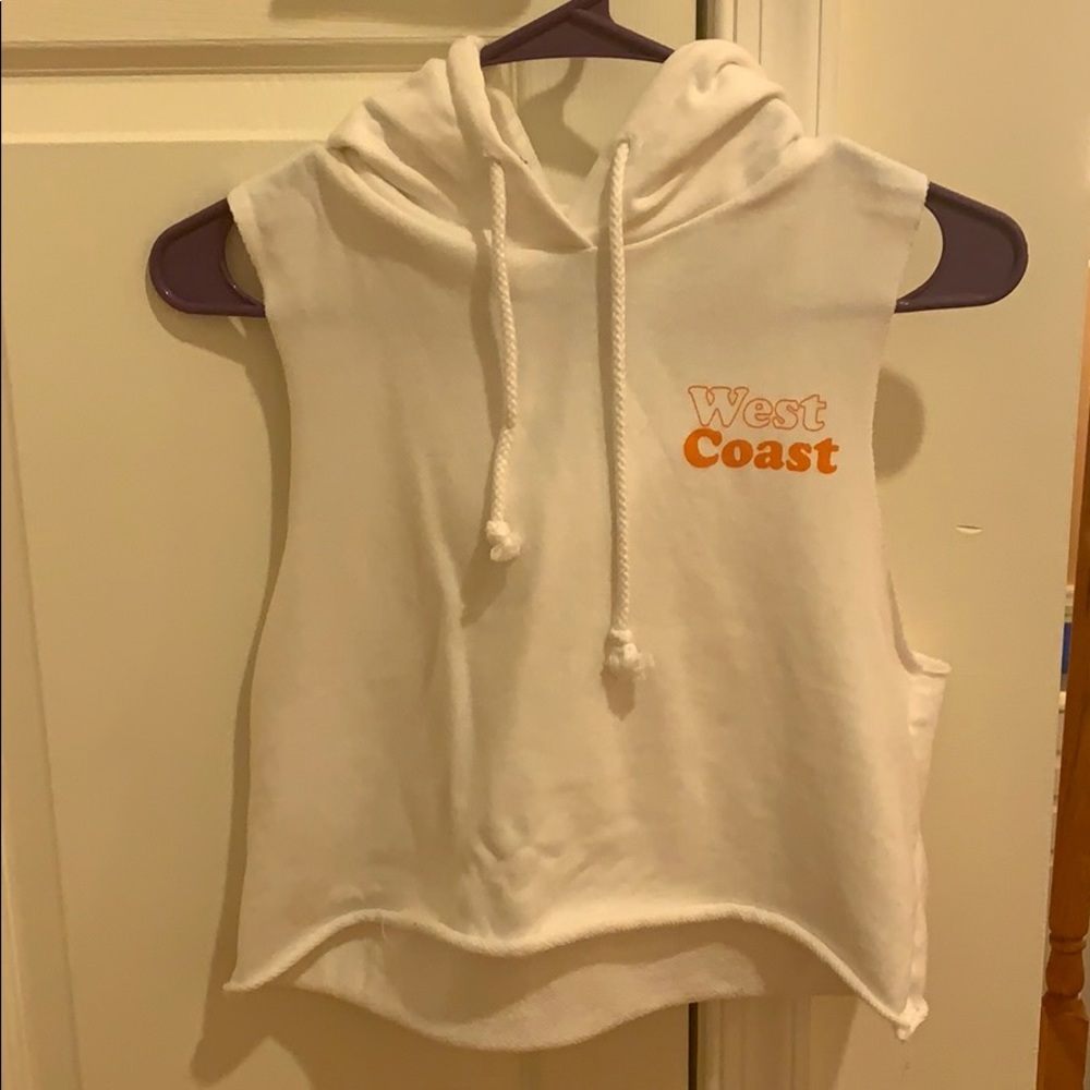Cropped hooded top